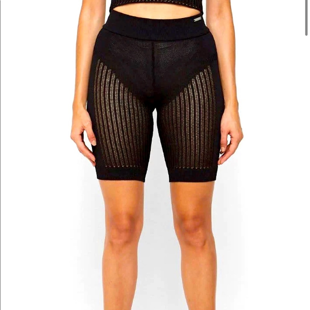 Black Knitted Cycling Shorts